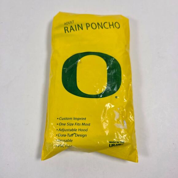 Oregon Ducks University of Oregon Mad dasher Hooded Poncho adjustable hood - Picture 1 of 4
